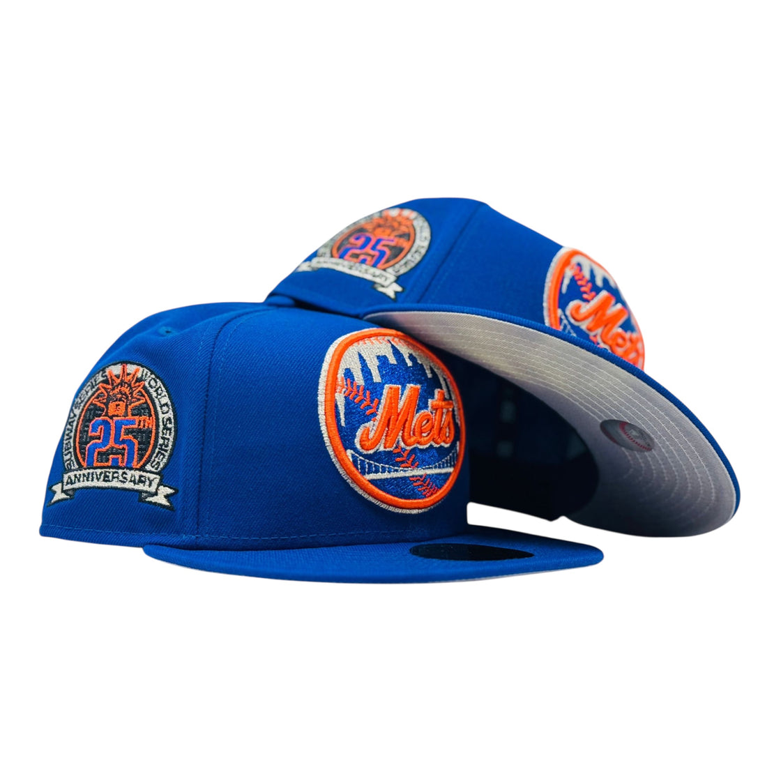 New York Mets 25th Anniversary Subway Series Fitted Hat-Royal