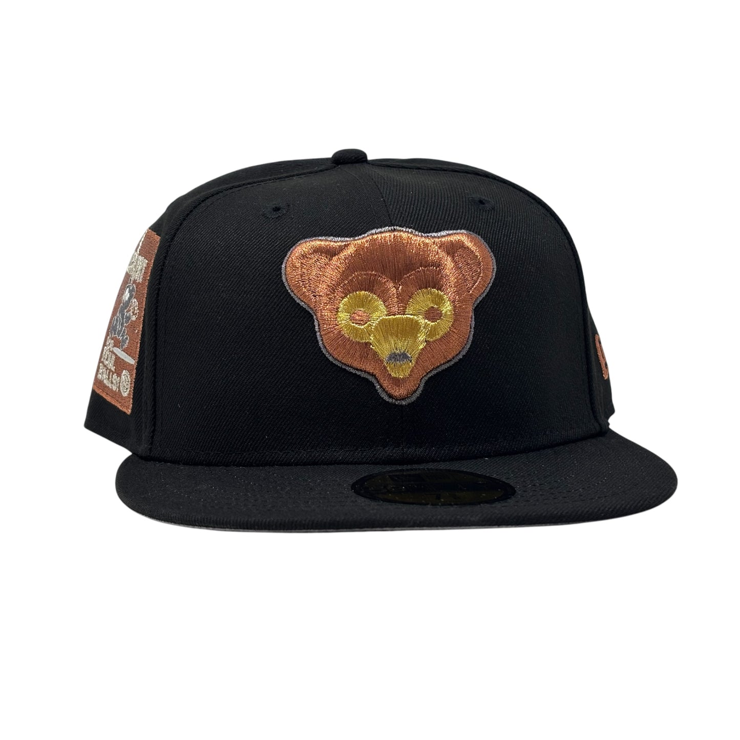 Chicago Cubs Be Alert Foul Ball Logo New Era Fitted Hats-Metallic Copper