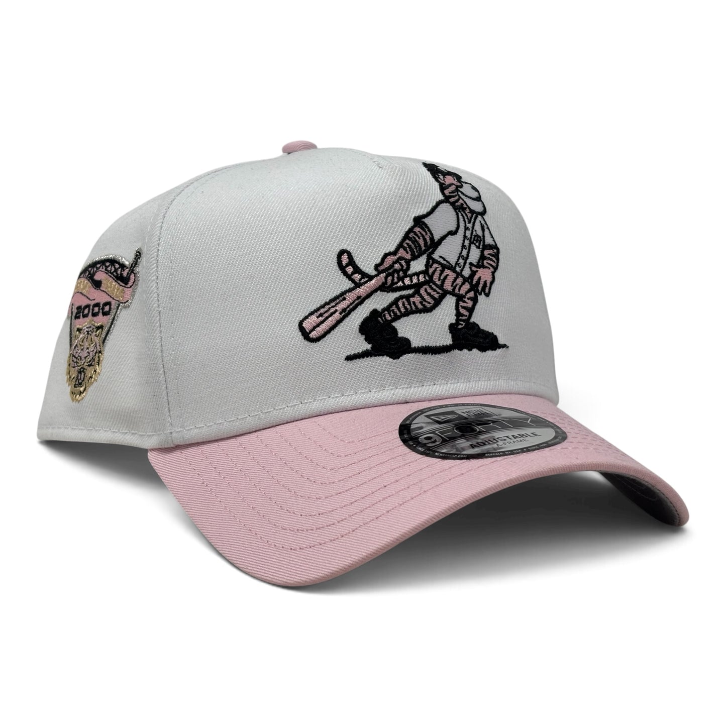 Detroit Tigers 2000 All Star Game New Era A-Frame Snapback Hat-White Pink