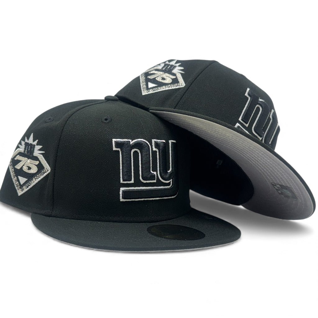 New York Giants 75th Anniversary NFL Fitted Hat-Black