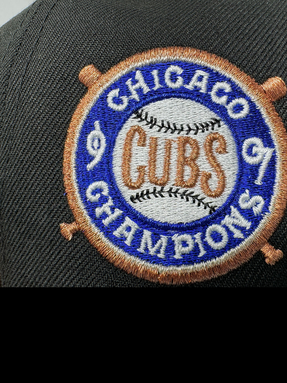 Chicago Cubs 1907 World Series Champions Mascot logo New Era Fitted Hat