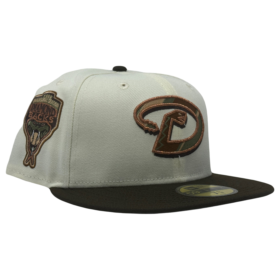 Arizona Diamondbacks 1998 Inaugural Season Chrome Walnut 59Fifty New Era Fitted Hat