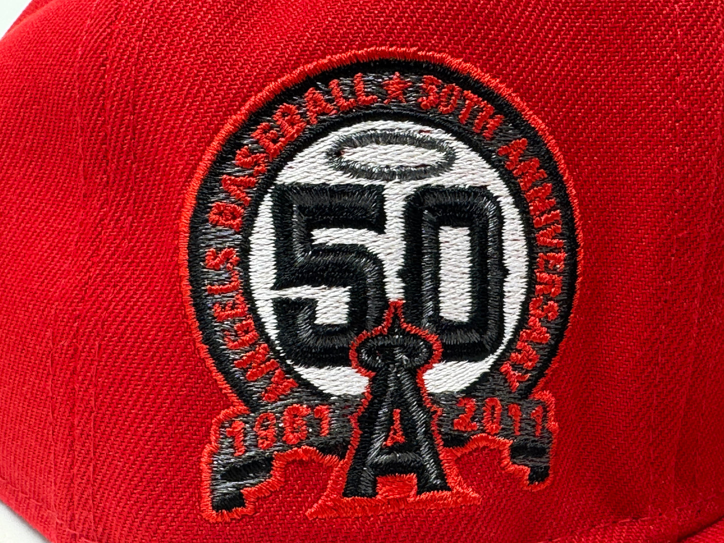 Los Angeles Angels 50th Anniversary Snapbacks Hat-Red