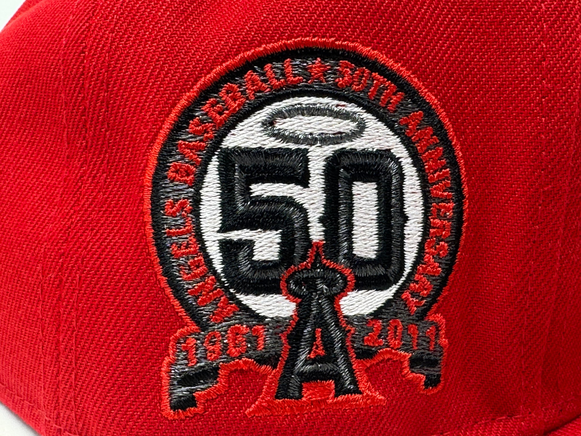Los Angeles Angels 50th Anniversary Snapbacks Hat-Red