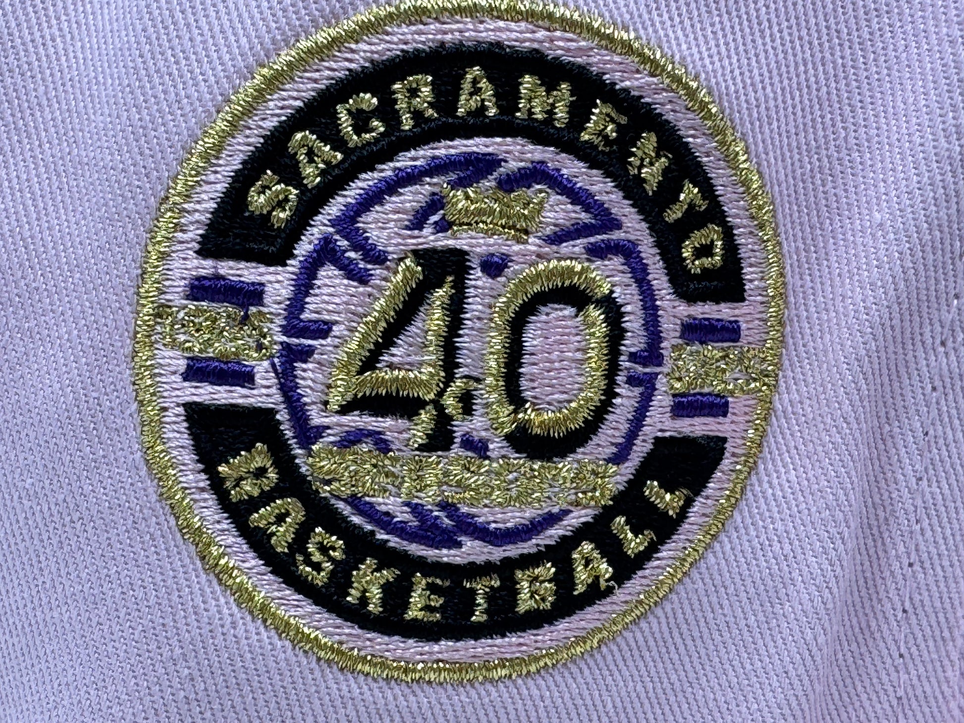 Sacramento Kings 40th Anniversary New Era Fitted Hat-Light Pink