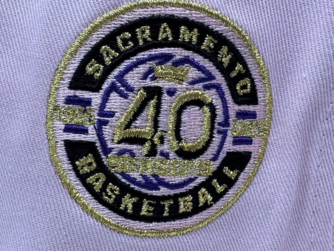Sacramento Kings 40th Anniversary New Era Fitted Hat-Light Pink