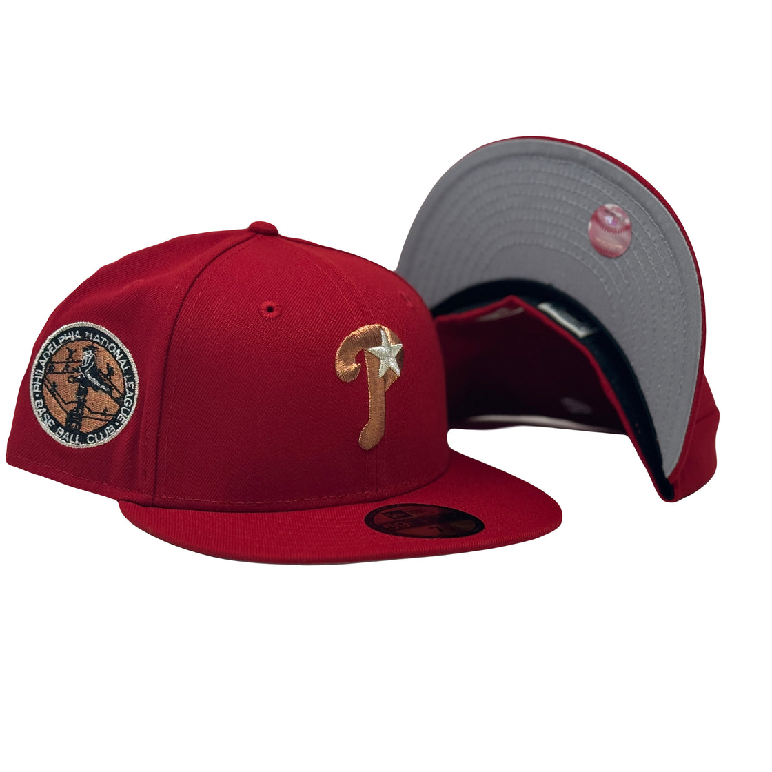 Philadelphia Phillies National League Red 59Fifty New Era Fitted Hat