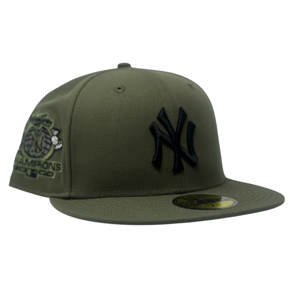 New York Yankees 2000 World Series Champions Fitted Hats-Olive Green