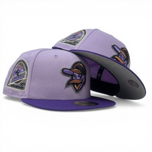Baltimore Orioles 30th Anniversary Fitted Hat-Lavender Purple