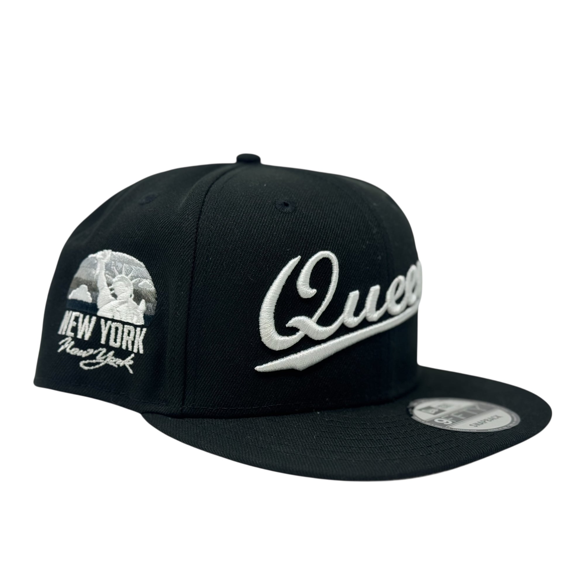 Queens New York Statue of Liberty 9Fifty New Era Snapback Hat-Black White