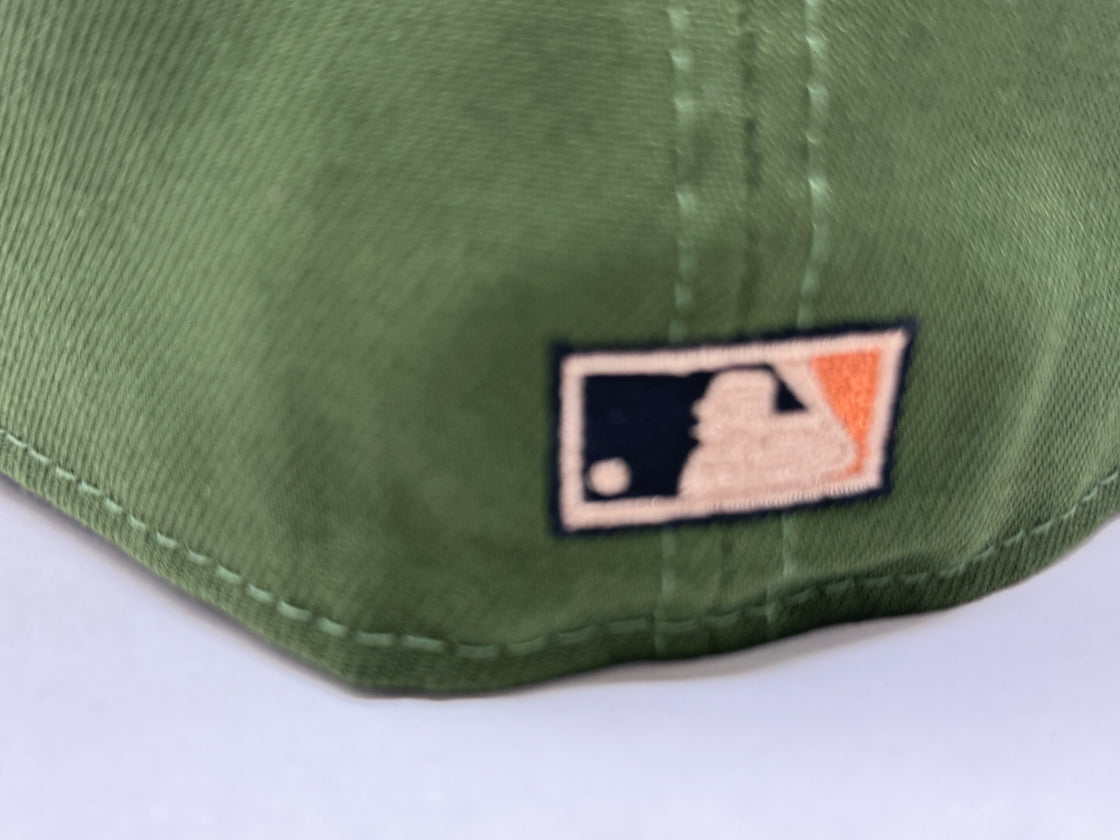 New York Mets Shea Stadium 40th Anniversary Fitted Hat-Olive