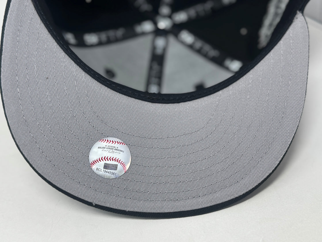 New York Yankees 2000 World Series Champions Shadow Logo Fitted Hats-Black