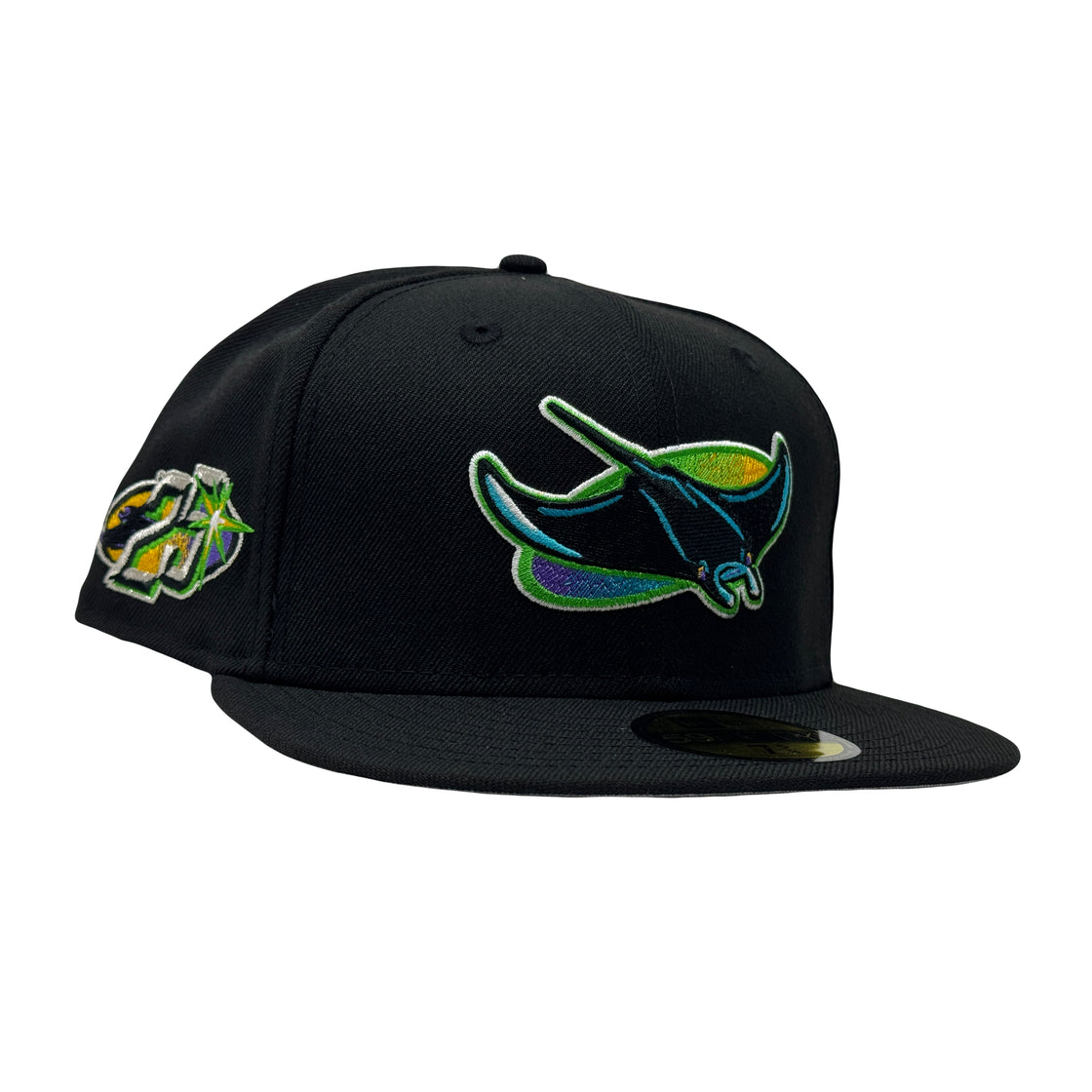 Tampa Bay Devil Rays 25th Anniversary Black New Era Fitted Hat