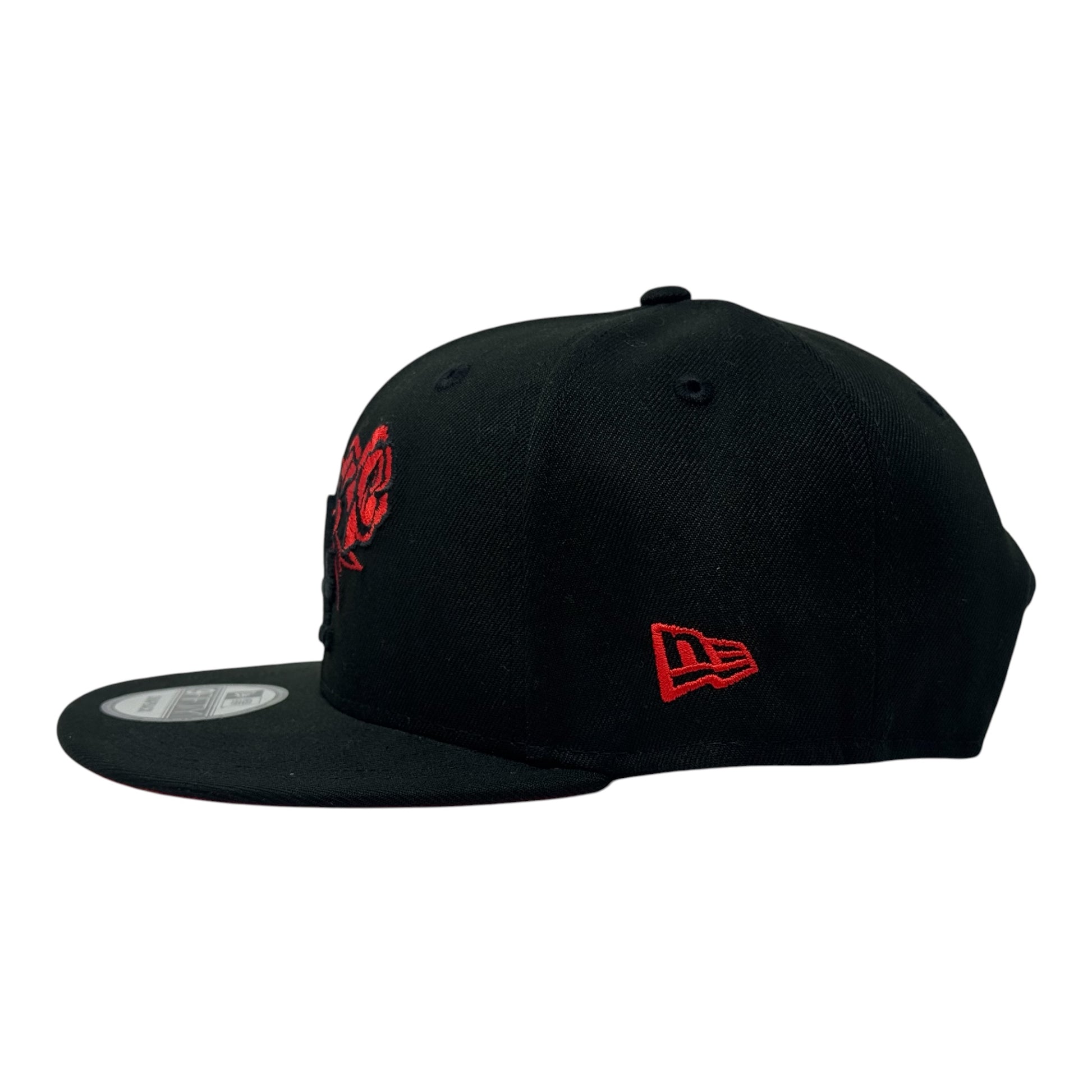 Los Angeles Dodgers 2025 World Champions Floral Logo Snapback-Black