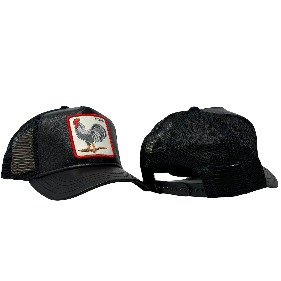 Goorin Bros The Cock Will Prevail Patent Leather Trucker Hat