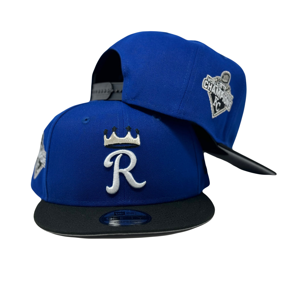 Kansas City Royals 2015 World Series Champions 9Fifty New Era Snapback Hat Royal Black