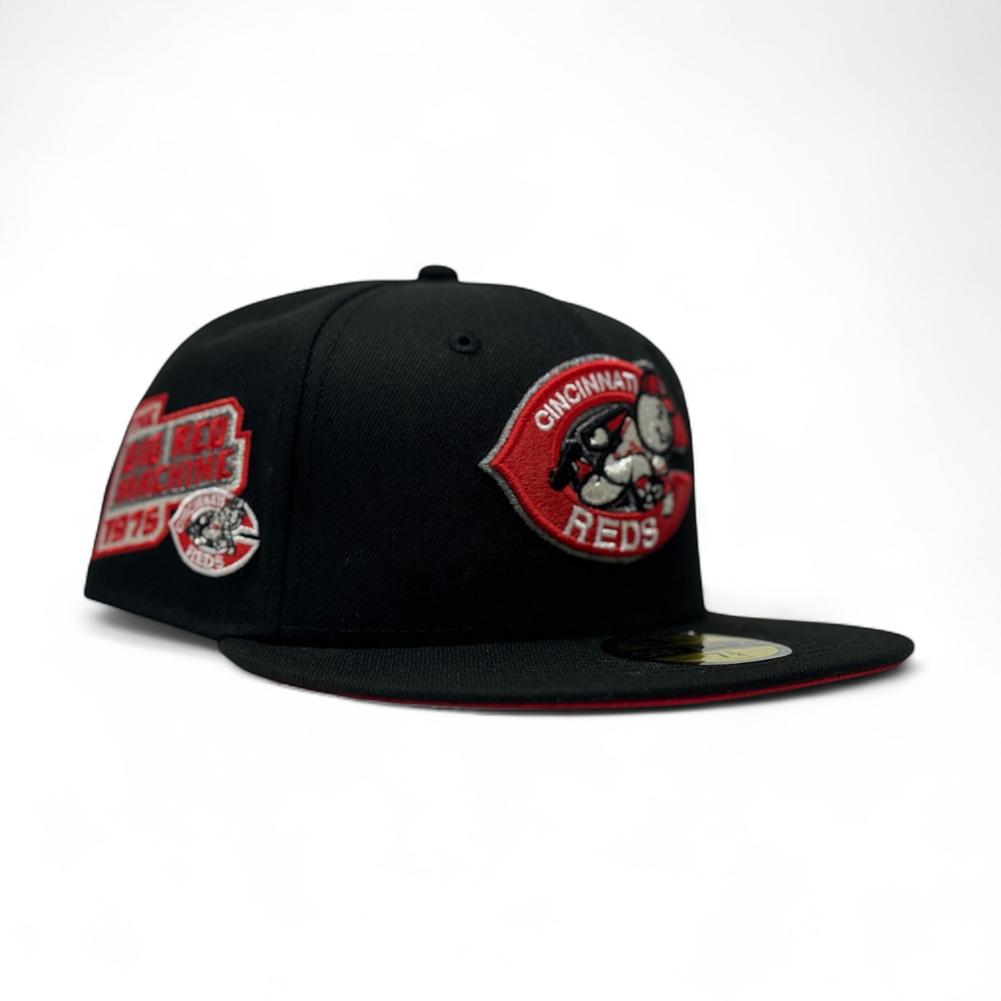 Cincinnati Reds 1975 World Series Fitted Hats- Black