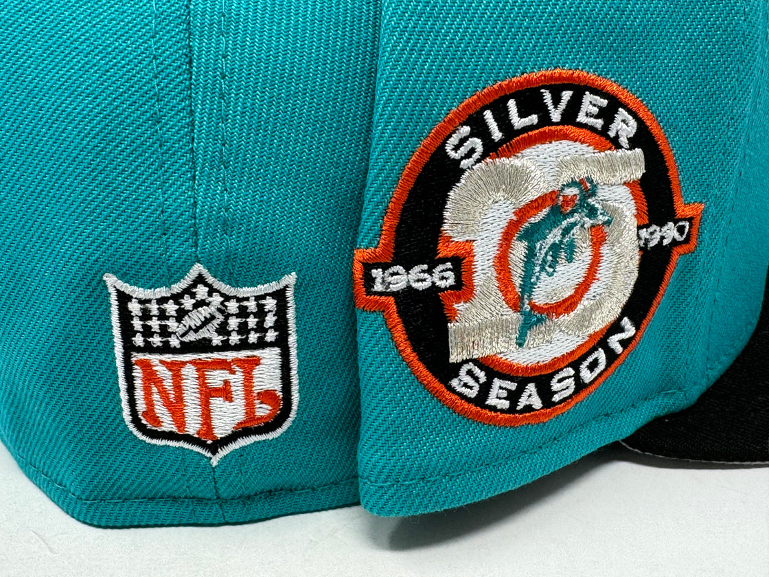 Miami Dolphins 25th Anniversary NFL 5950 New Era Fitted Hat
