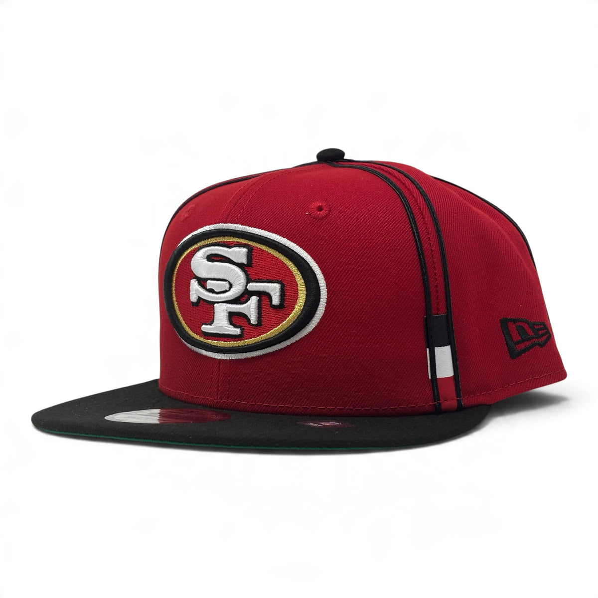 San Francisco 49Ers Double Piping 9Fifty New Era Snapback- Red Black
