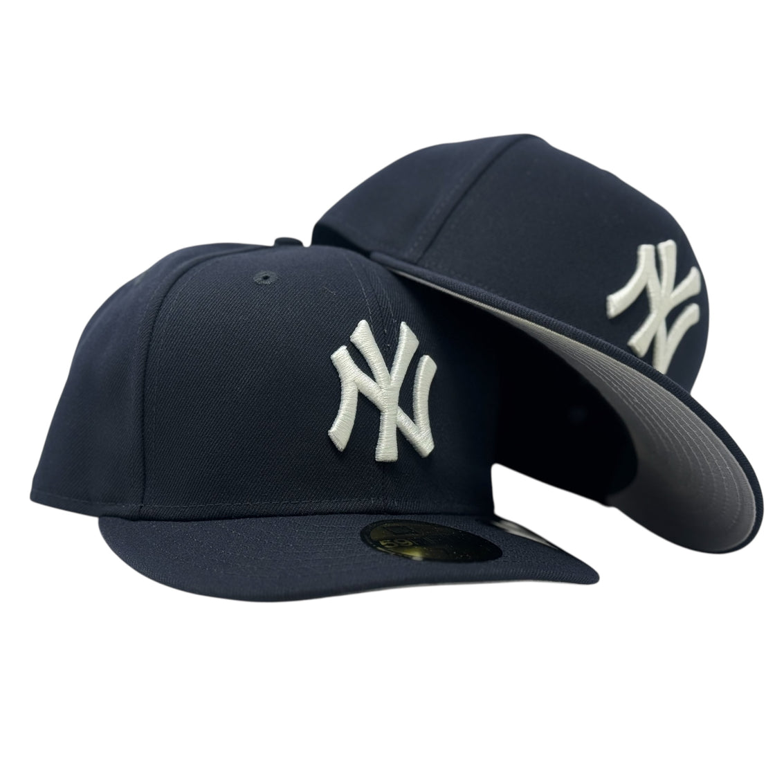 New York Yankees Pre -Curved Visor 59FIFTY Fitted Hat-Navy Blue