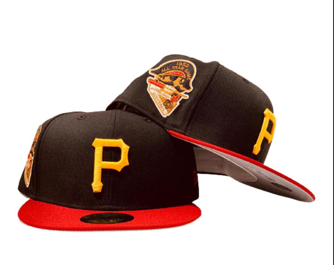 Pittsburgh Pirates 1959 All Star Game Black Red Gray Brim 59Fifty New Era Fitted Hat