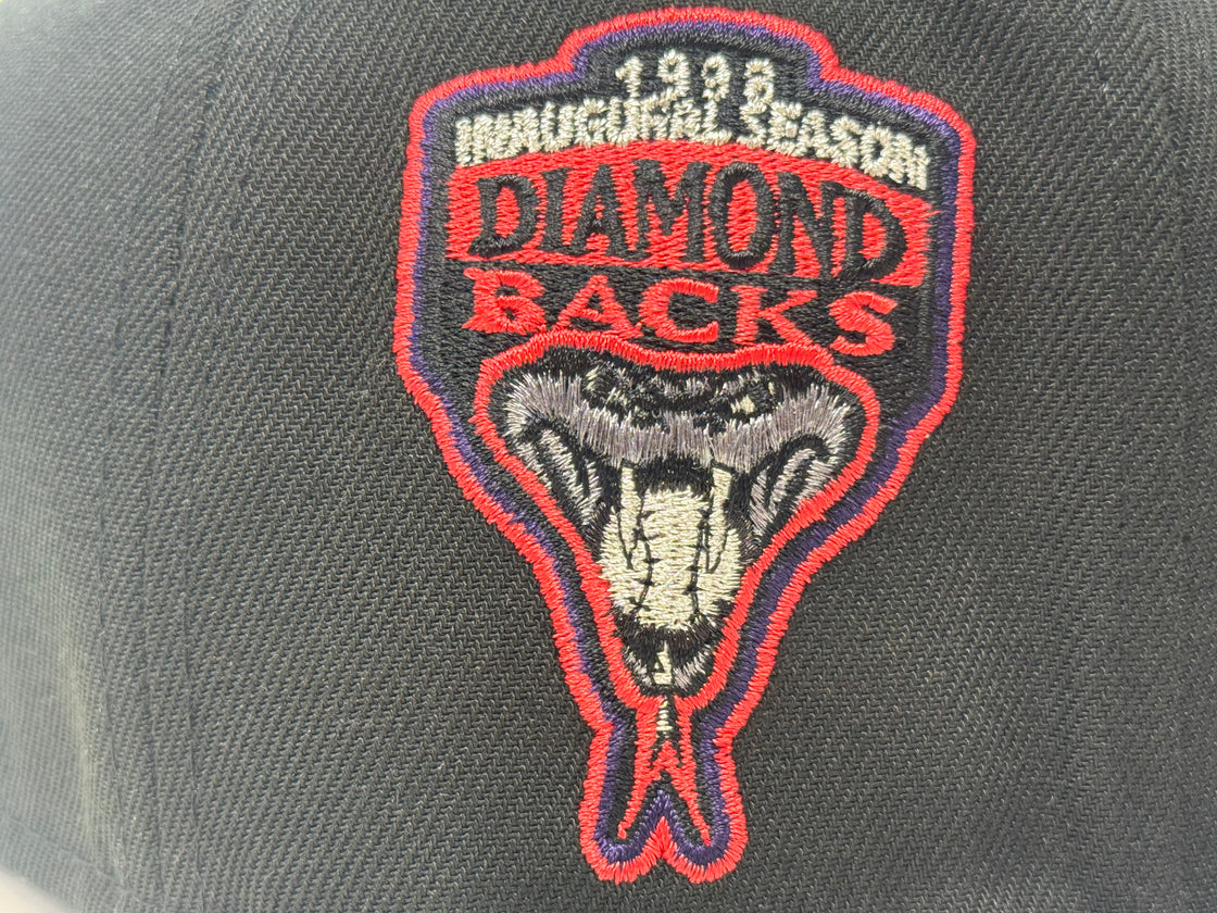 Arizona Diamondbacks 1998 Inaugural Season Black Lava red Fitted
