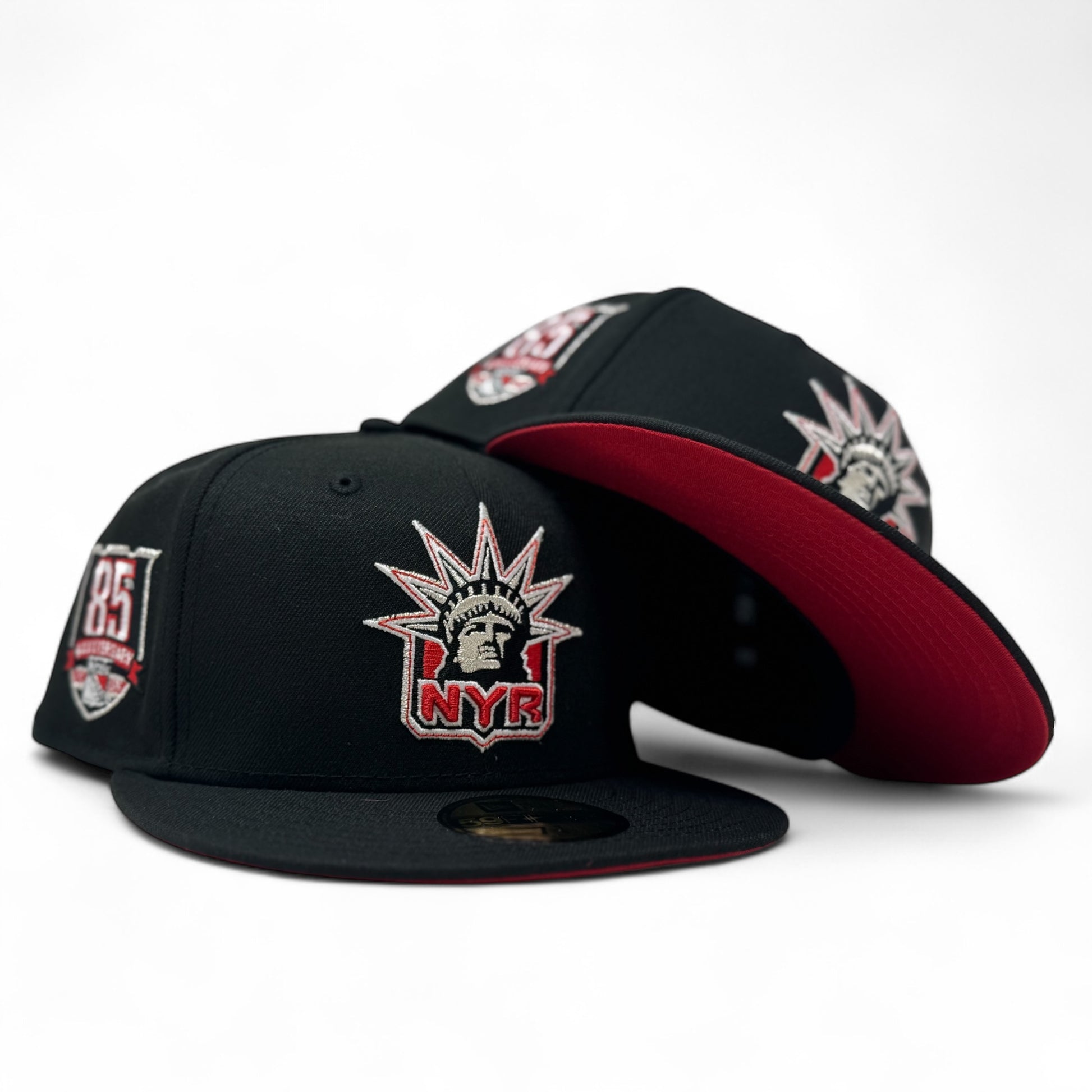 New York Rangers 85th Anniversary Red Brim Fitted Hats