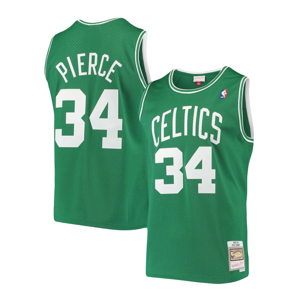 Men's Boston Celtics Mitchell & Ness #34 Green Classics Swingman Jersey