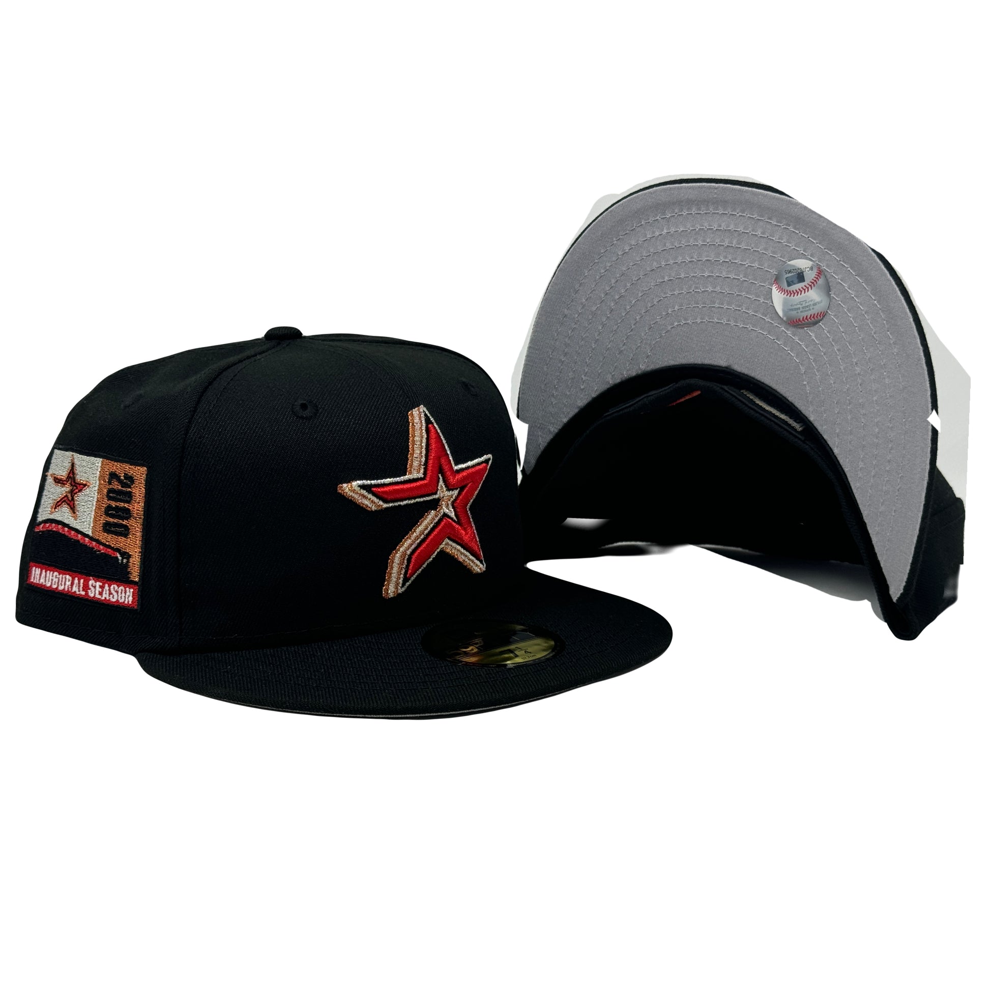Houston Astros 2000 Inaugural Season Shadow Logo Black 59Fifty New Era Fitted Hat