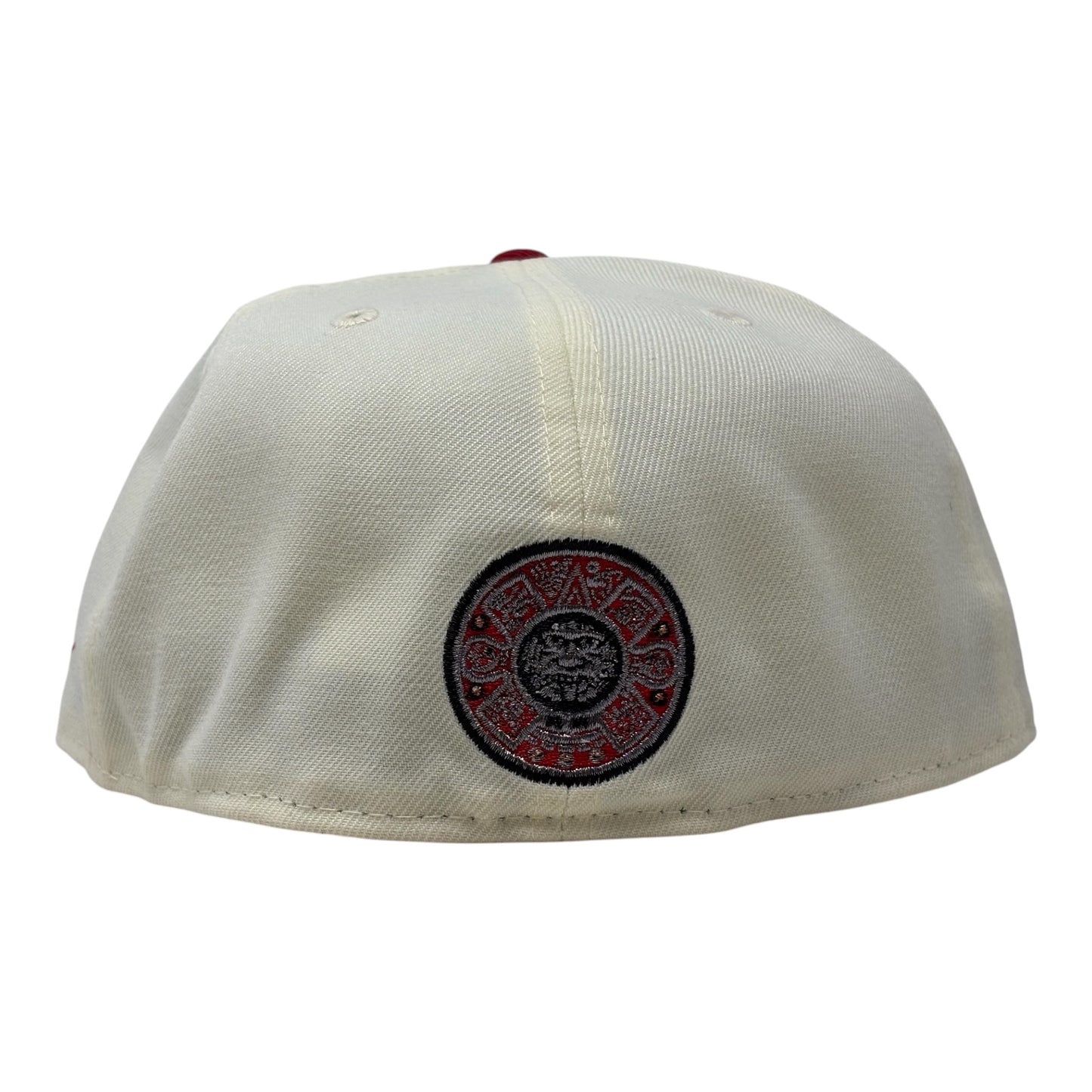 Aztec Skull Warriors New Era Fitted Hat-Chrome Red