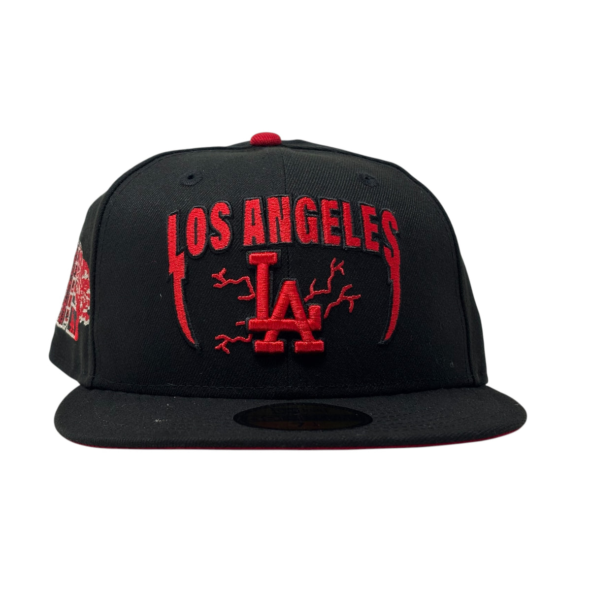 Los Angeles Dodgers 2025 Tokyo Series Red Brim "Metallica Logo" Fitted Hat