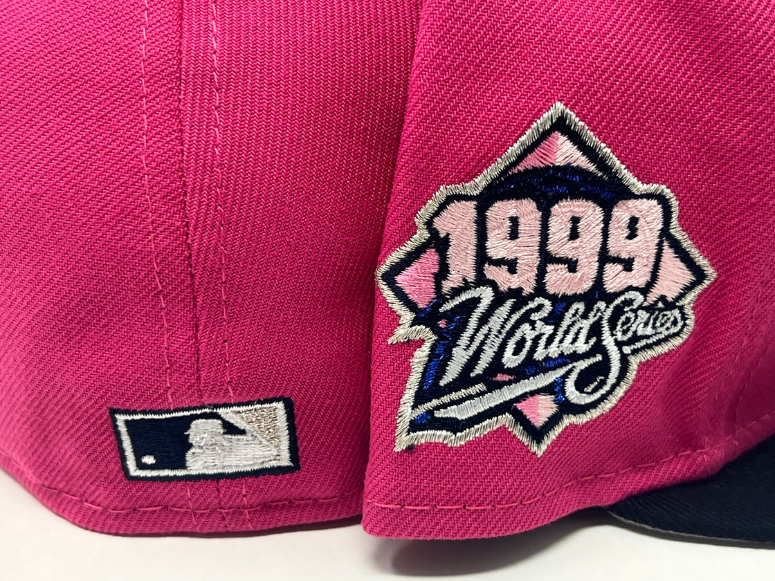 New York Yankees 1999 World Series Hot Pink Navy New Era Fitted Hat