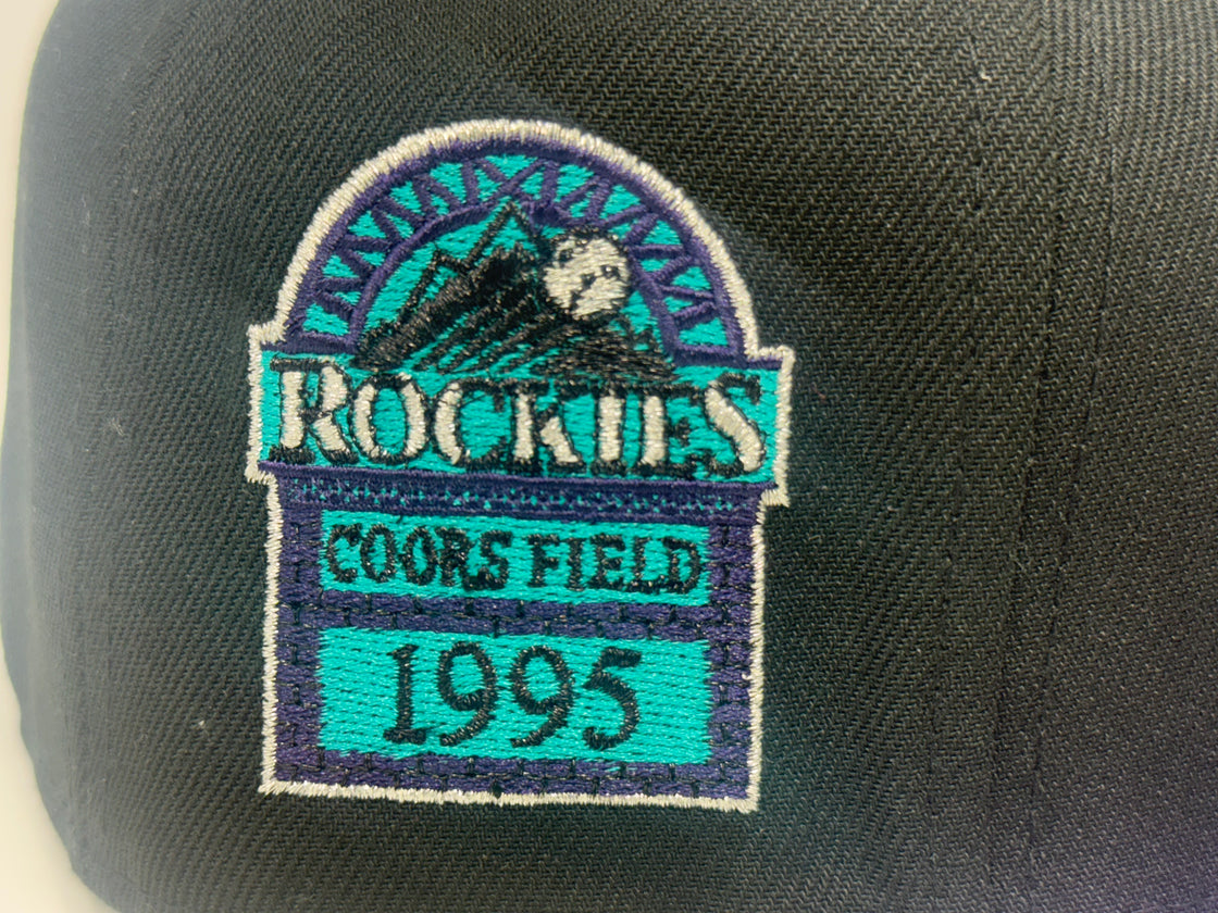 Colorado Rockies Mascot Logo 1995 Coors Field Hat-Black Purple