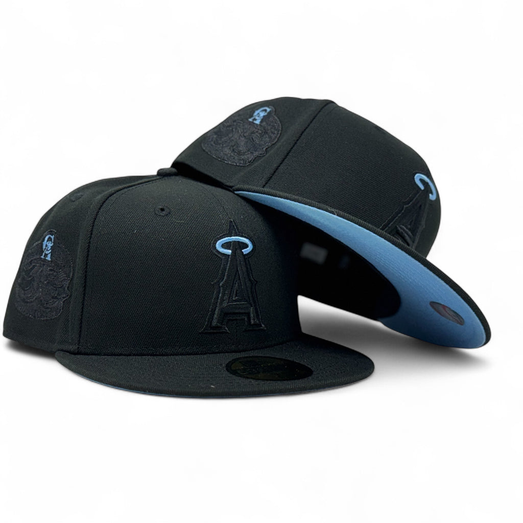 Los Angeles Angels 35th Anniversary Icy Brim Fitted Hat- Black
