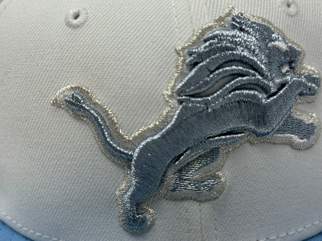 Detroit Lions Pro Bowl NFL New Era Fitted Hat- White Sky Blue