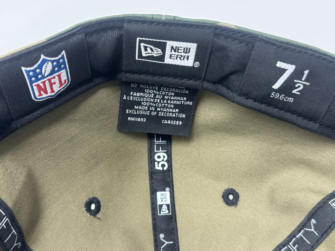 New York Giants 75th Anniversary NFL Fitted Hat-Woodland Camouflage