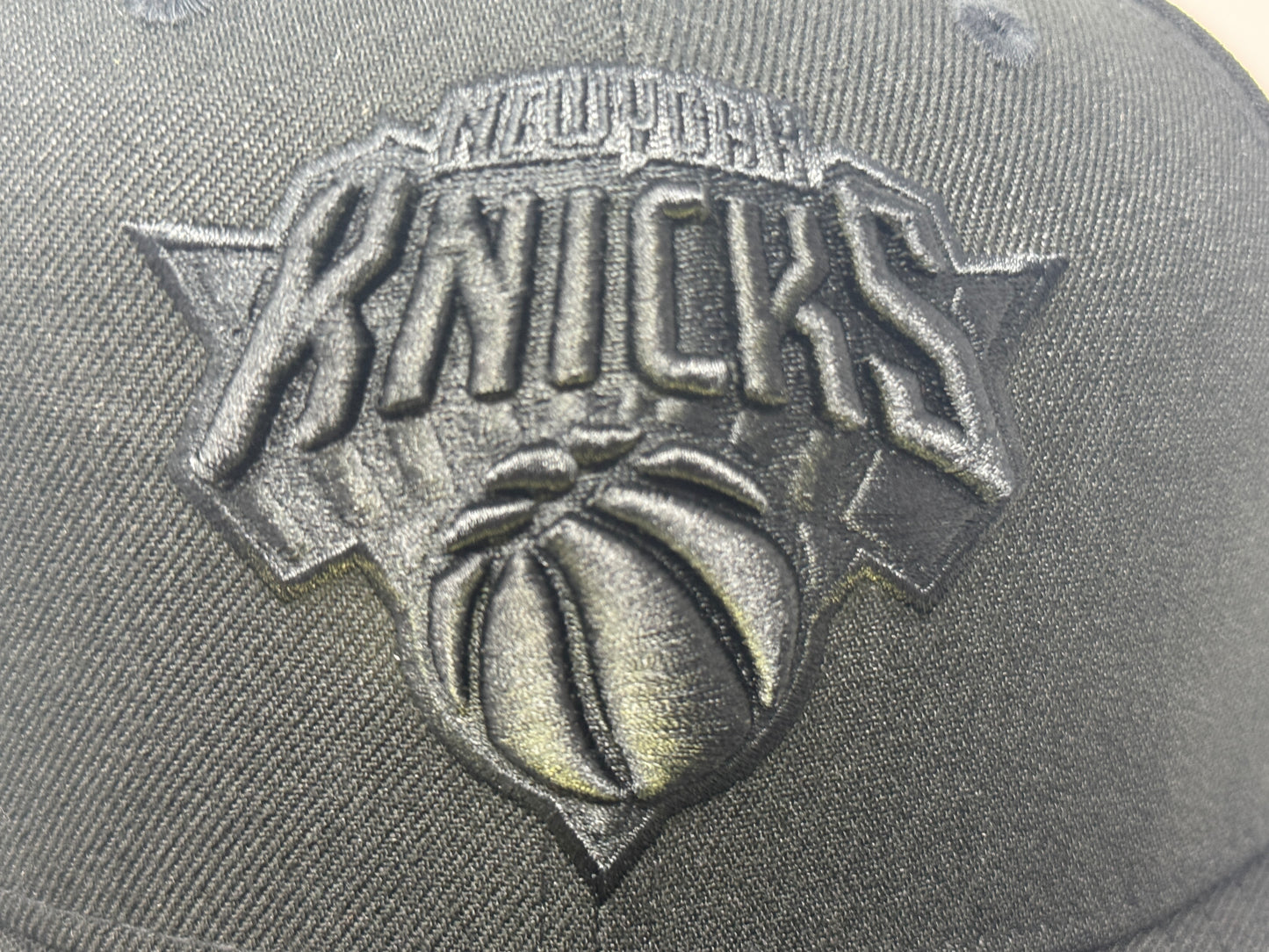 New York Knicks 3D Black Tonal Fitted Hats