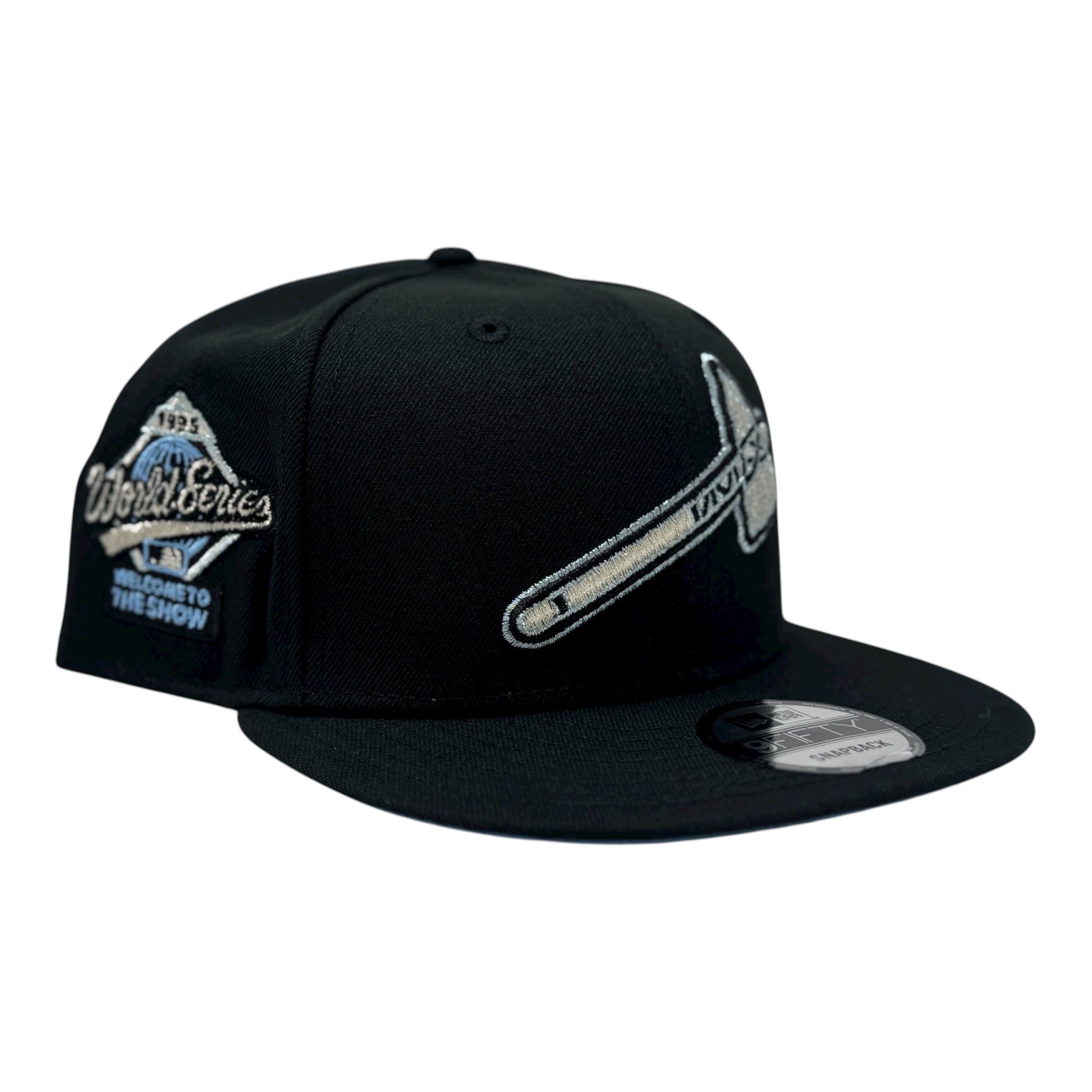 Atlanta Braves 1995 World Series 9Fifty New Era Snapback Hat-Black/light Blue
