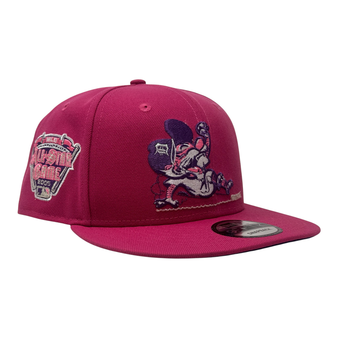 Detroit Tigers 2005 All Star Game Sliding Kitty 9Fifty Snapback Hats-Hot Pink