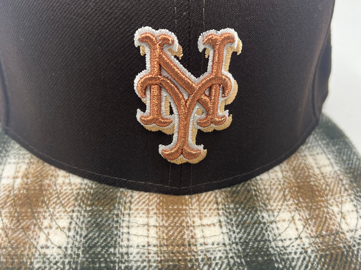 New York Mets Shea Stadium Flannel Plaid Visor 5950 New Era Fitted Hat