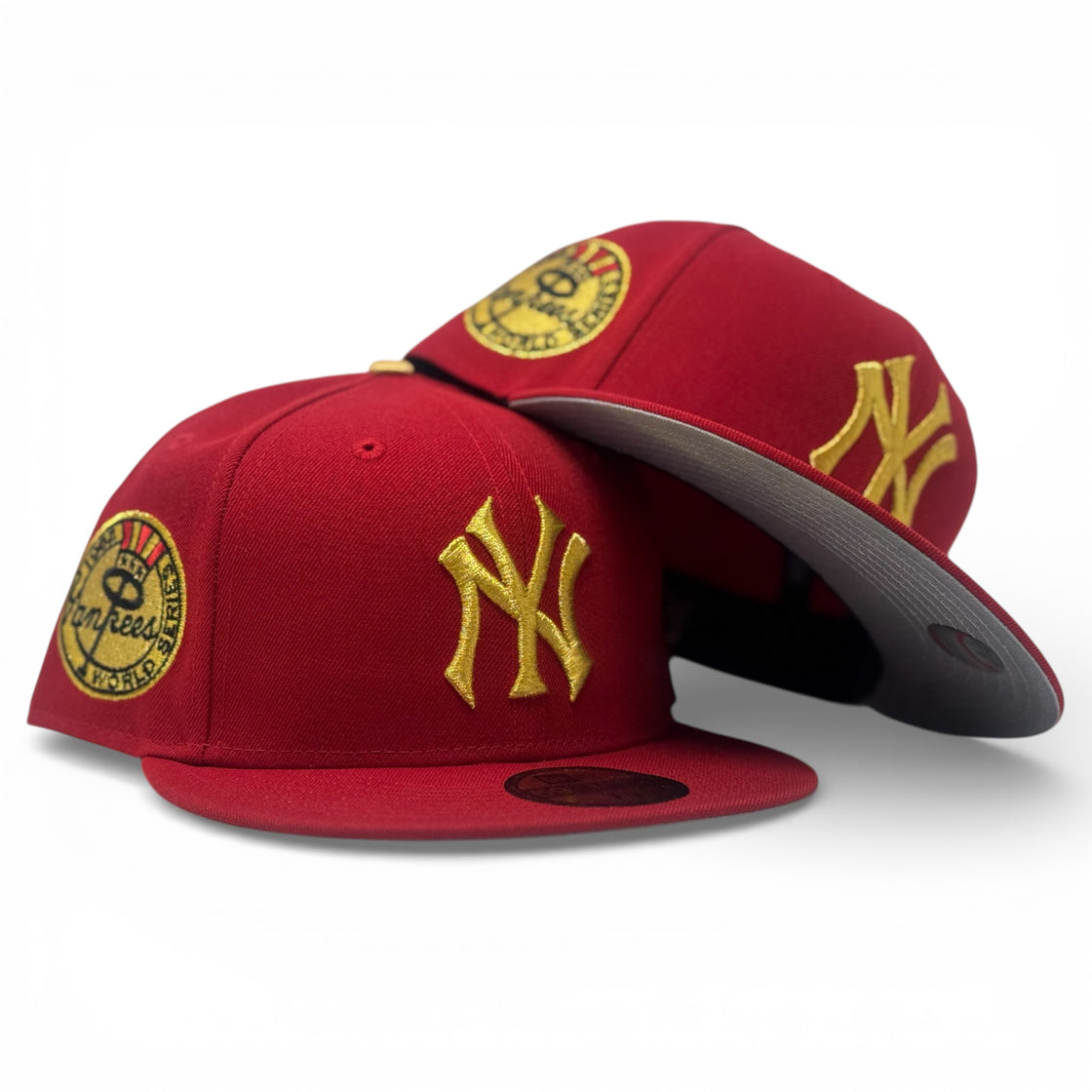 New York Yankees 1962 World Series Fitted Hat-Red