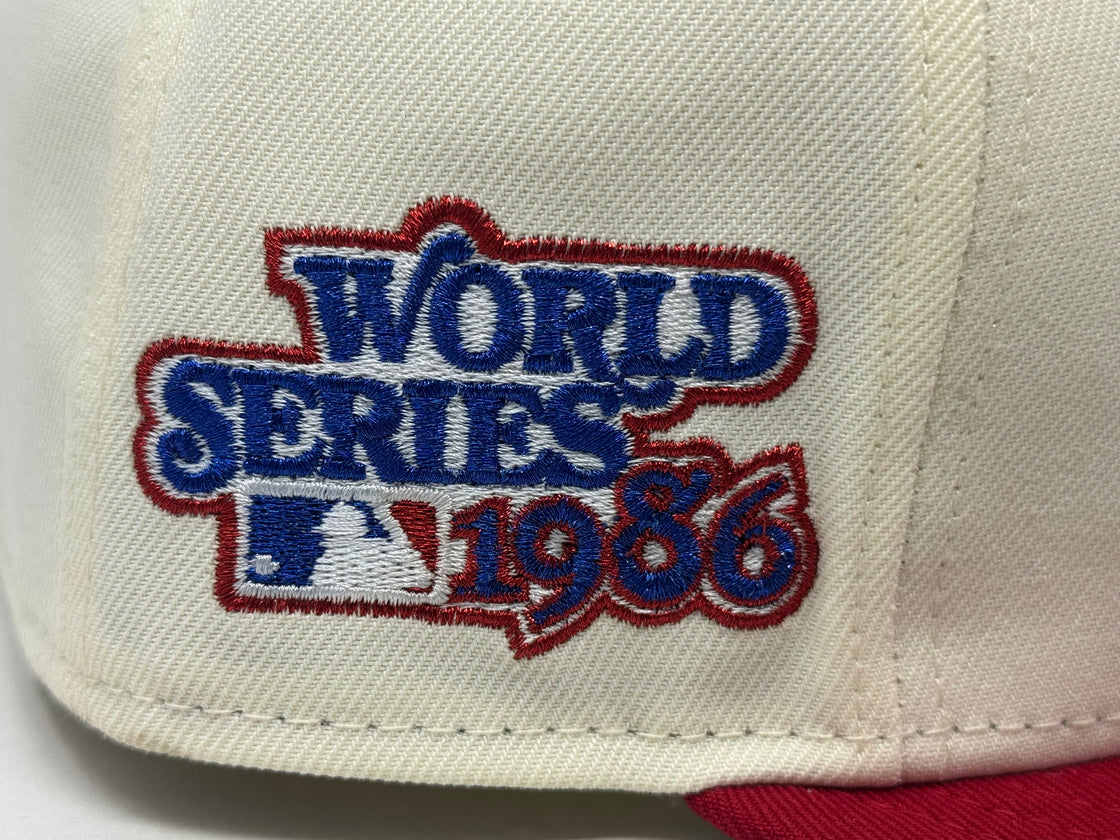 New York Mets 1986 World Series Fitted Hats- Red