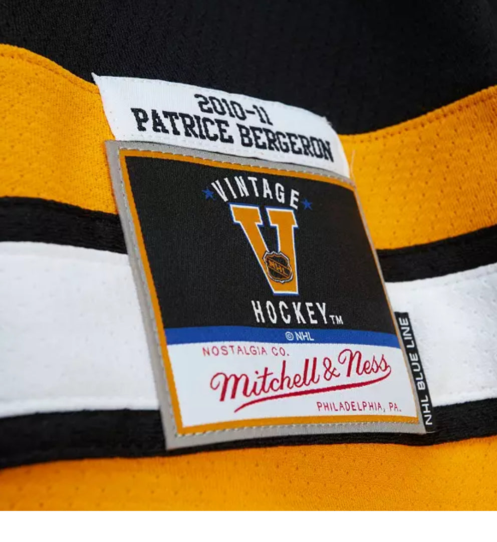 Boston Bruins 2010 Authentic Hockey Jersey Mitchell & Ness Blue Line Patrice Bergeron