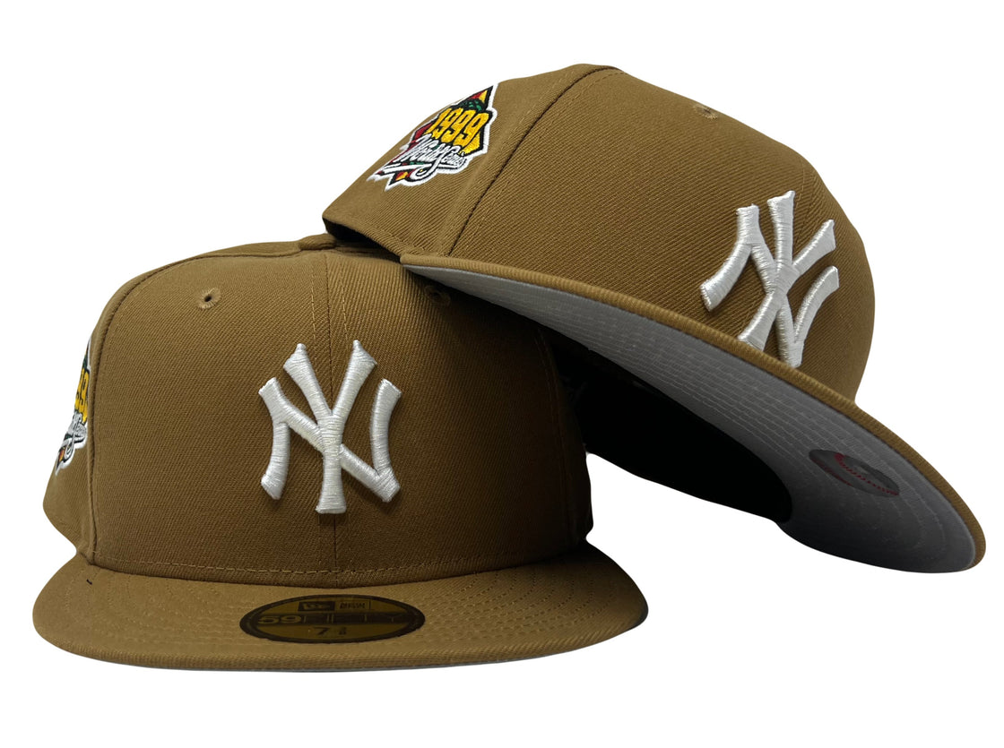 NEW YORK YANKEES 1999 WORLD SERIES CAMEL/ WHEAT 5950 NEW ERA FITTED HAT