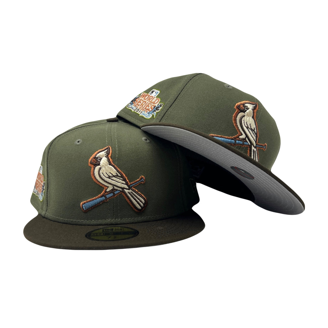 St. Louis Cardinals 2011 World Series 5950 New Era Fitted Hat Matching Air Jordan 4 Craft
