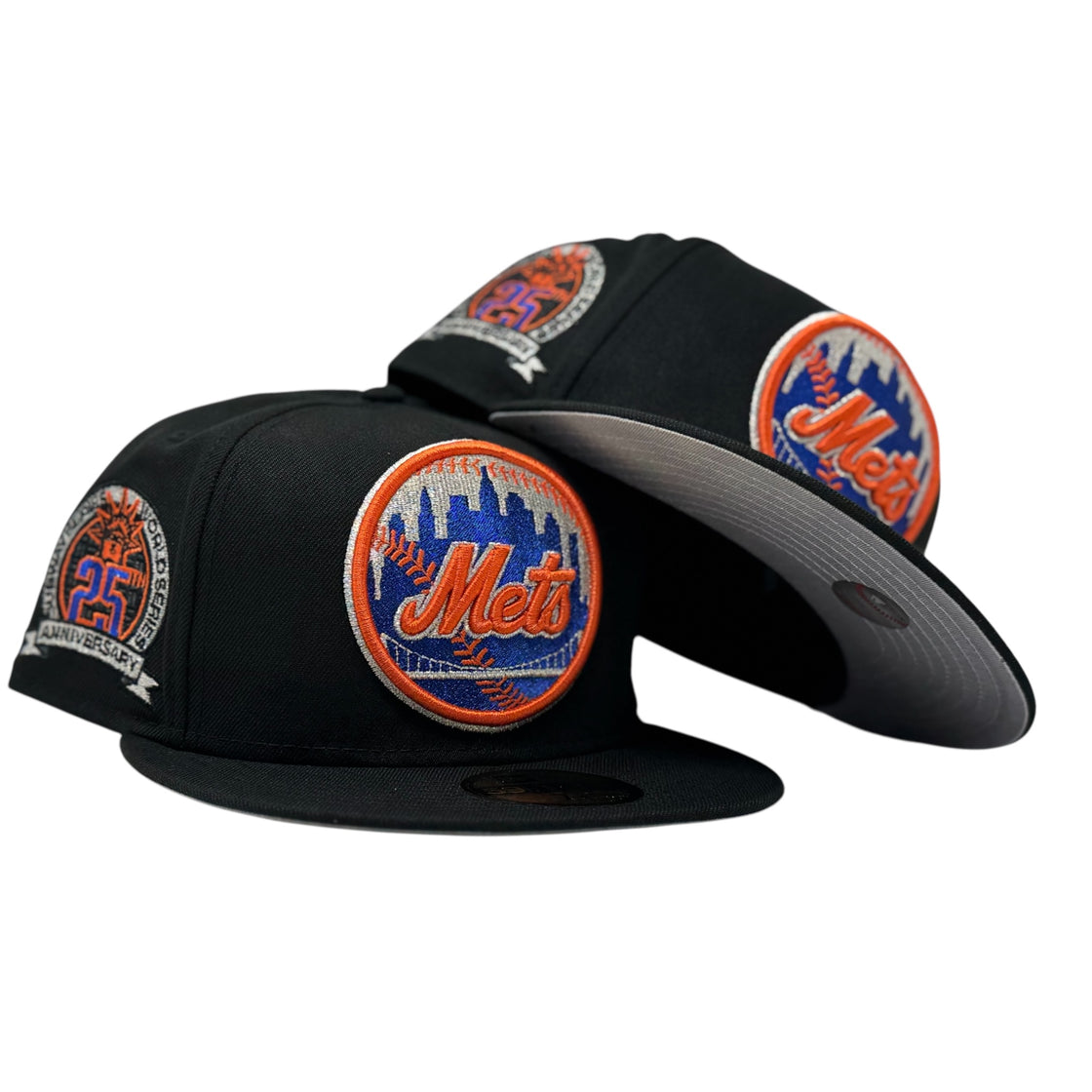 New York Mets 25th Anniversary Subway Series Fitted Hat-Black