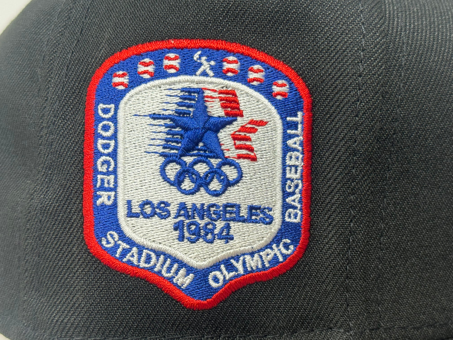 Los Angeles Dodgers Olympic Stadium Fitted Hats-Black Royal