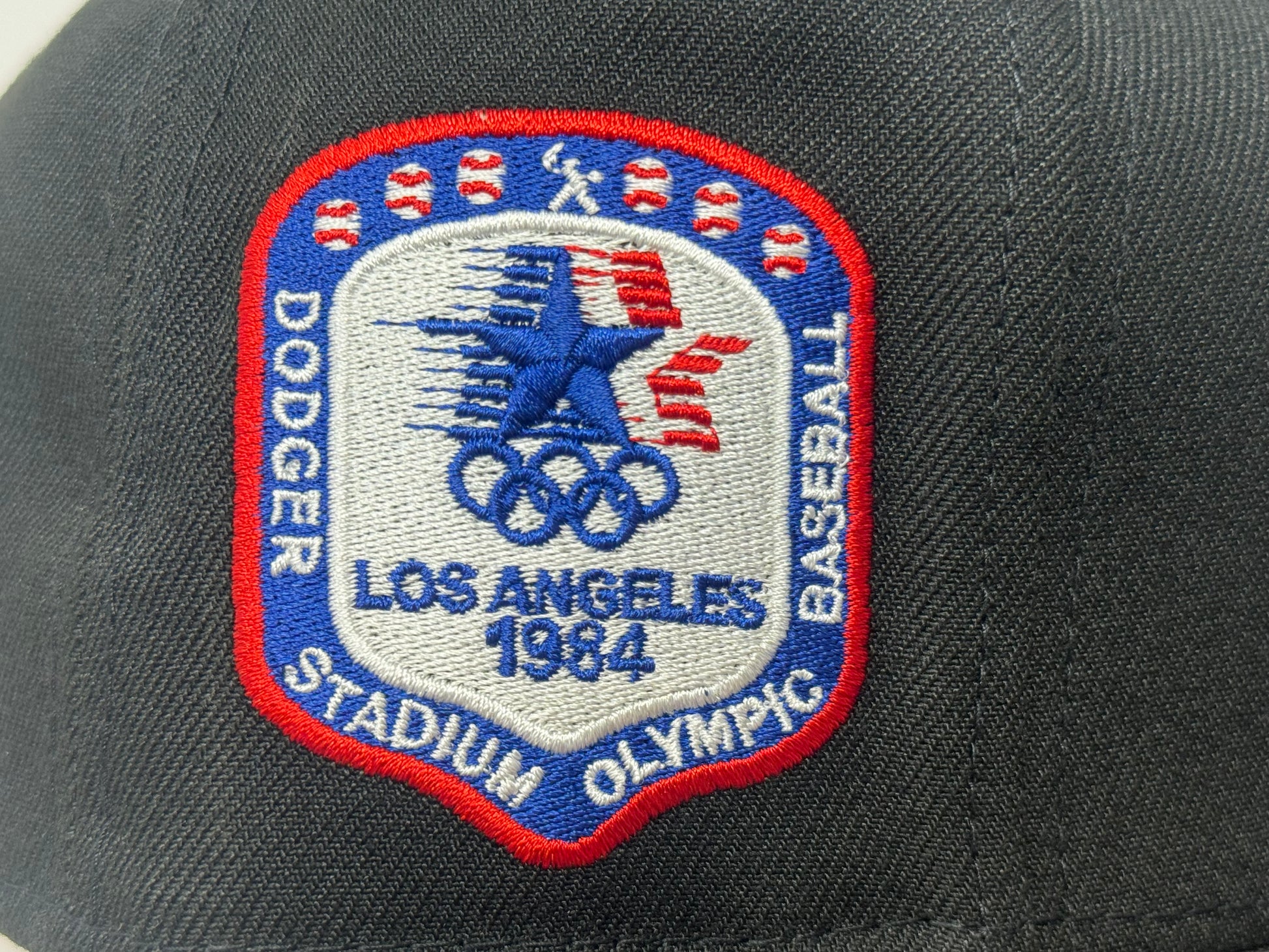 Los Angeles Dodgers Olympic Stadium Fitted Hats-Black Royal