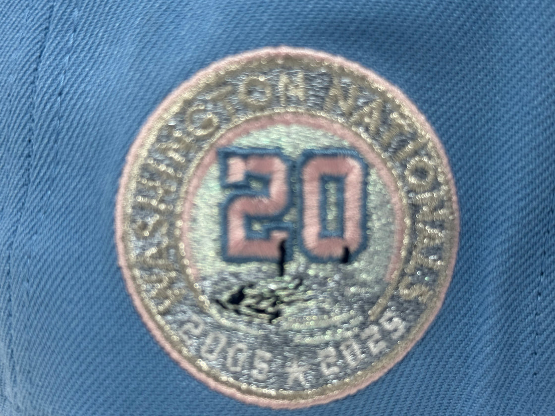 Washington Nationals 20th anniversary pink Brim New Era Fitted Hat