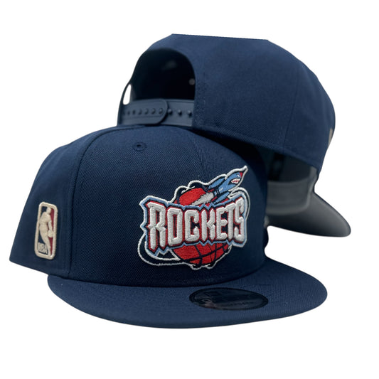 Houston Rockets Hardwood Classics Team Snapback Hat-Navy